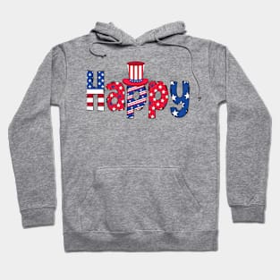 Happy 4th of July cliparts illustration Hoodie